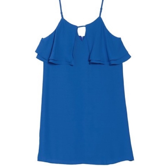 19 Cooper Royal Blue Ruffle Swing Dress L - Picture 7 of 9